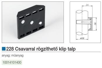 228 LÁBAZATI RÖGZÍTŐ KLIPTALP - FEKETE MÜANYAG 2.Kép