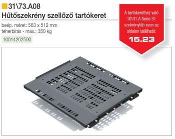 3173 HŰTŐSZEKRÉNY SZELLŐZŐ TARTÓKERET FEKETE, 512x563mm MŰANYAG 2.Kép