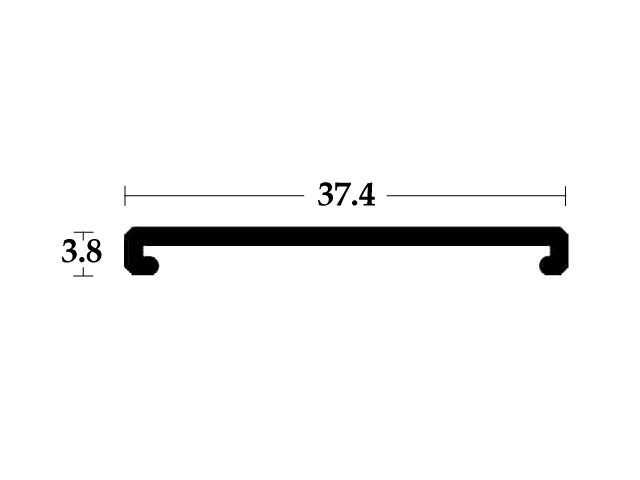 0702 PVC TAKARÓ PROFIL 3708 VÉ 37,4x3,8m EZÜST MÜANYAG