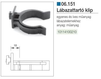 06.151  LÁBAZATRÖGZÍTŐ KLIP ALUSZOKLIHOZ FEKETE MÜANYAG 2.Kép