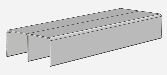 Felső csatorna (inox) / 2m