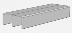 Felső csatorna (inox) / 2m 1.Kép