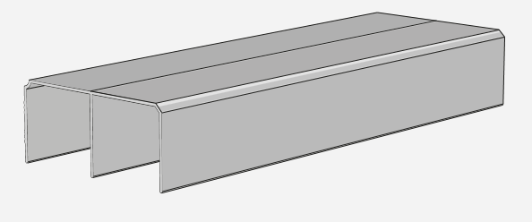 Felső csatorna SOLID (alu) / 1m