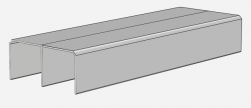 Felső csatorna SOLID (pezsgő) / 6m 1.Kép