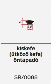 Kiskefe (ütköző kefe) öntapadó (150 m / tekercs) 2.Kép