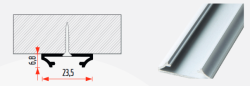 LED profil LL15  3m eloxált alu 1.Kép