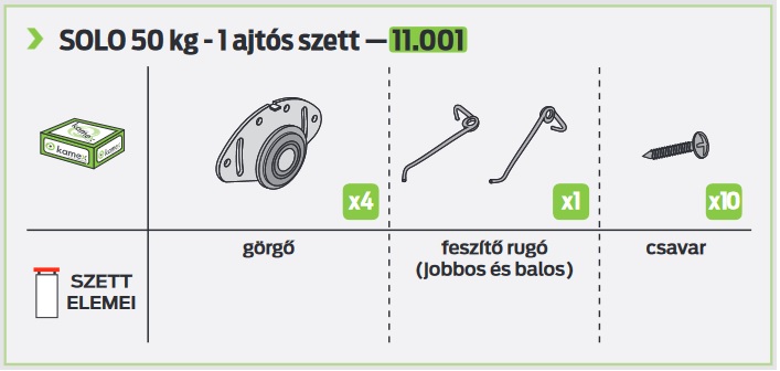 SOLO 50kg  1 ajtós szett