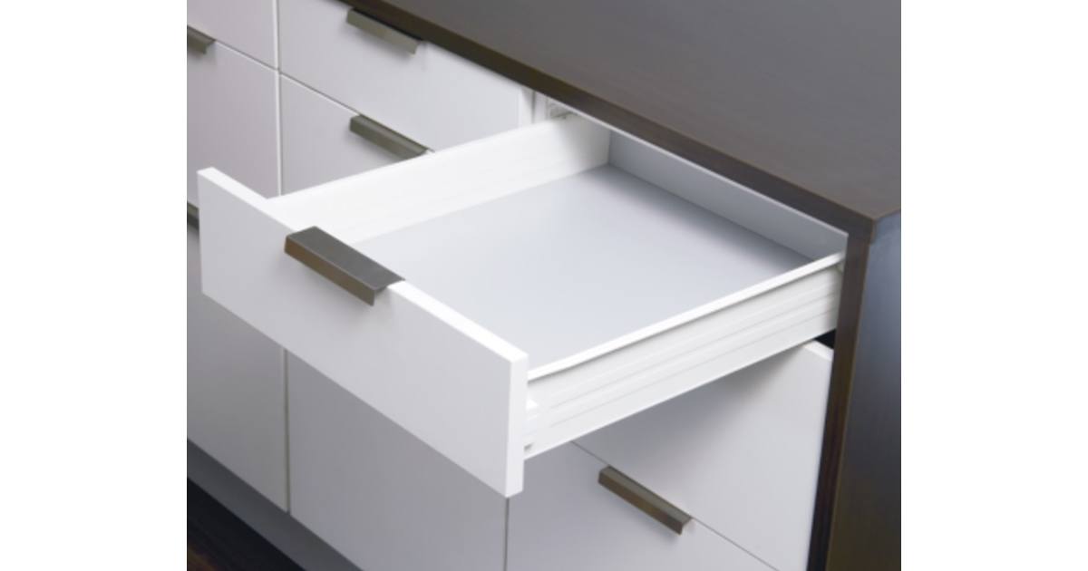 IMPAZ 4020 FIÓK  350 mm * 85 mm részleges kihúzás, 30 kg fehér
