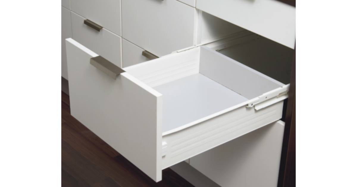 IMPAZ 5320 FIÓK  450 mm * 117 mm teljes kihúzású, 40 kg fehér