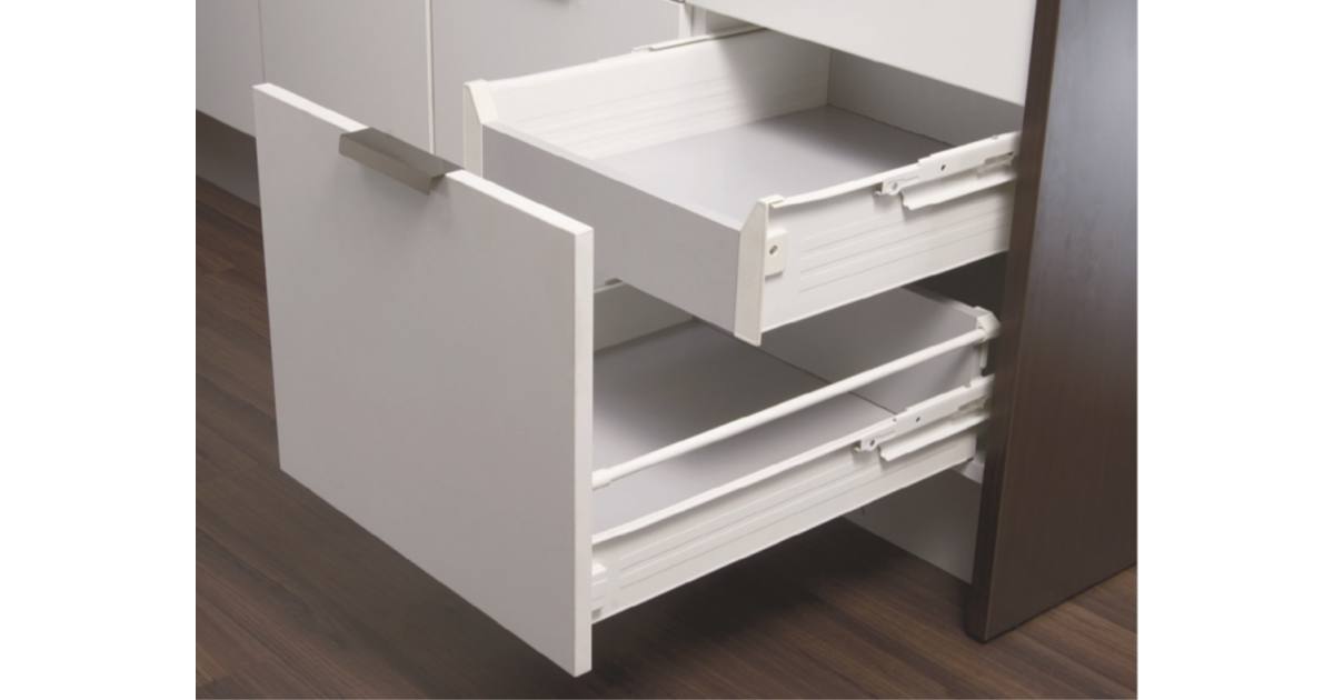 IMPAZ 5320 BELSŐ FIÓK  450 mm * 117 mm teljes kihúzású, 40 kg fehér