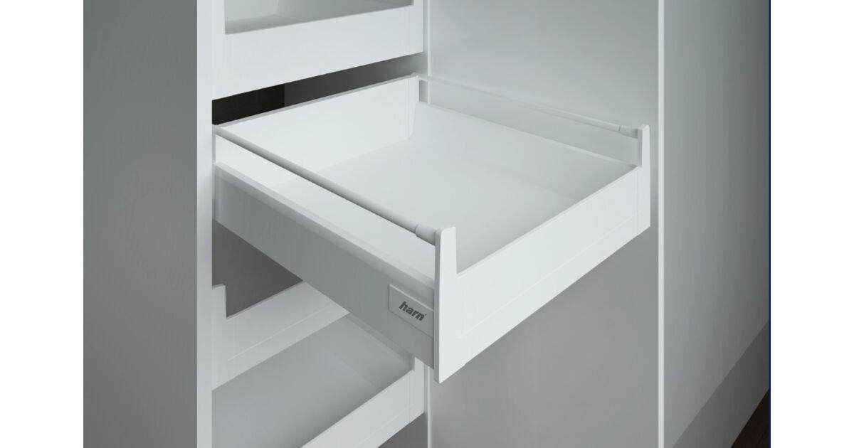 RITMA CUBE M 350 mm belső fiók 35 kg, fehér kör oldalkorlát