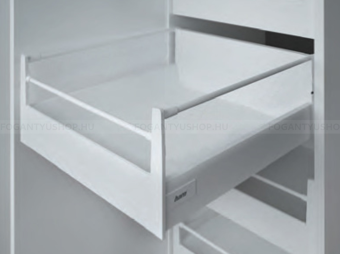 RITMA CUBE H 550 mm magas belső fiók 35 kg, fehér kör oldalkorlát