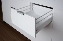 RITMA CUBE H 450 mm normál fiók 60 kg, fehér dupla kör korlát 1.Kép