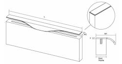 FORMA élbe ültetett fogantyú 897 mm szálcsiszolt 5.Kép
