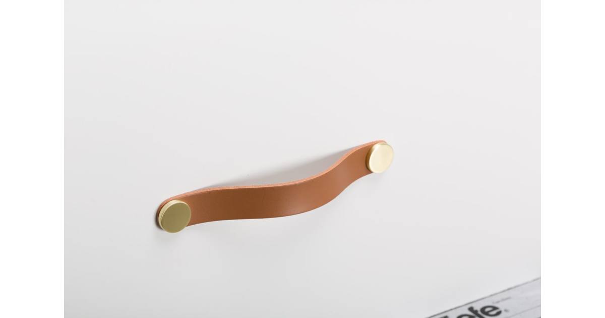 Fogantyú FLEXA 160 mm 182 mm bézs bőr +