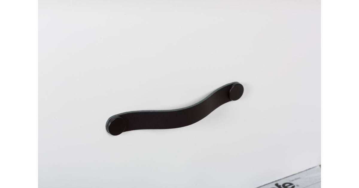 Fogantyú FLEXA 160 mm 182 mm fekete bőr