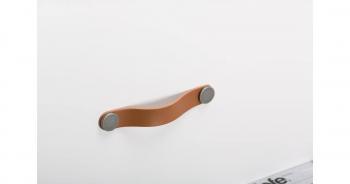 Fogantyú FLEXA 128 mm 150 mm bézs bőr + 1.Kép
