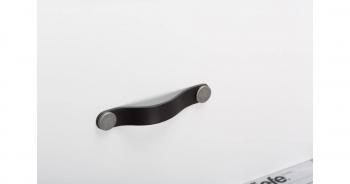 Fogantyú FLEXA 128 mm 150 mm fekete bőr 1.Kép