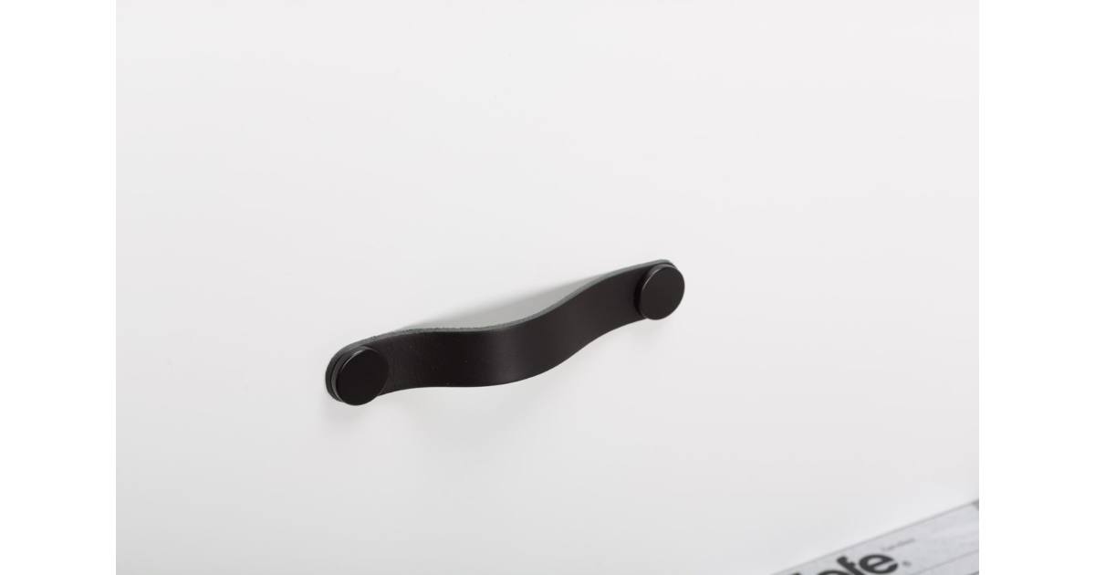 Fogantyú FLEXA 128 mm 150 mm fekete bőr
