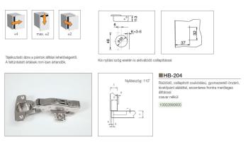 BÚTORPÁNT HB 204 CSILLAPÍTOTT RÁÜTŐDŐ PÁ ÁNT + ALÁTÉT NIKKEL 2.Kép