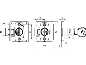 LEHMANN BÚTORZÁR 391 KISFIÓKZÁR FŐKULCSO OS JOBBOS NIKKEL 2.Kép