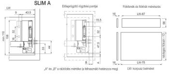 SLIM DUPLAFALÚ FIÓKOLDAL DF-A 400mm ANTR RACIT 2.Kép