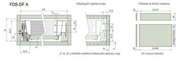 FDS DUPLAFALÚ FÉM FIÓKOLDAL FDS-DF PO-S  A PUSH OPEN SZINKR 500mm, 40kg SZÜRKE 2.Kép