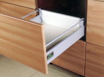 FDS DUPLAFALÚ FÉM FIÓKOLDAL FDS-DF PO-S  B PUSH OPEN SZINKR 550mm, 40kg SZÜRKE 1.Kép