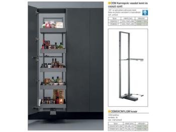 BELSŐ FÉMRÁCS CEM60S KAMRAPOLC KERET 476 6×1920/2180×475mm ANTRACIT 2.Kép