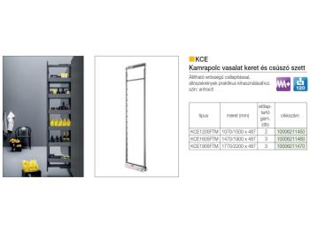 BELSŐ FÉMRÁCS  120 KG KAMRAPOLC VASALAT 1440/1875x500mm ANTRACIT KCE1605FTM 2.Kép