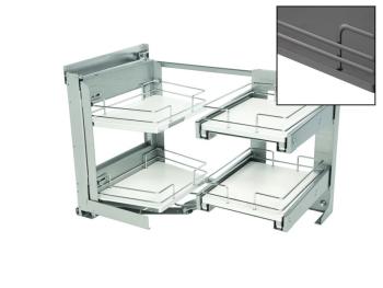 BELSŐ FÉMRÁCS  BALOS SAROKSZEKRÉNYBE 845x568x489mm ANTRACIT SMACE45SX 1.Kép