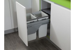 HULLADÉKGYŰJTŐ KUKA SZELEKTIV  (2x20l) SZÜRKE 400mm-es szekrényhez PGTM402RFG