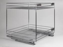 BELSŐ FÉMRÁCS 24271.600 FENÉKLAPRA SZERE ELHETŐ 2 RÉSZES KIHÚZHATÓ POLC 545x510x4 75mm KRÓM 1.Kép