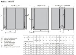BÚTORPÁNT FDS POCKET DOOR VASALAT 550MM R015002H SZÜRKE 4.Kép