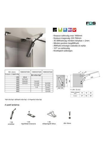 FDS TSE FELNYÍLÓ VASALAT  FELNYÍLÓ VASALAT 0,5-4kg-ig NIKKEL 2.Kép
