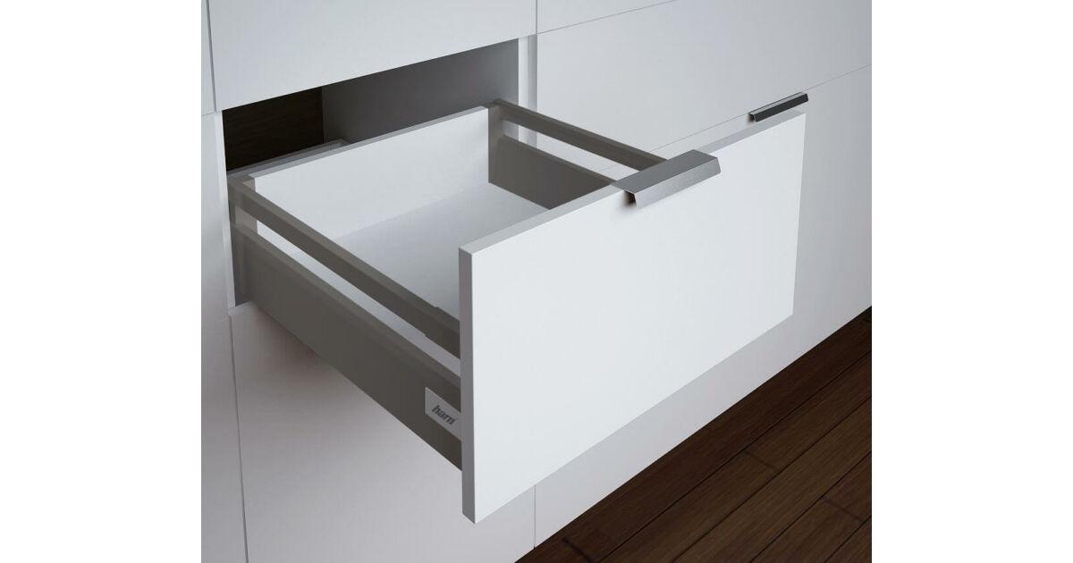 RITMA CUBE S 500 mm normál SZ fiók 35 kg, szürke szögletes oldalkorlát