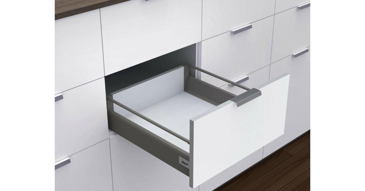 RITMA CUBE M 500 mm normál fiók 35 kg, szürke kör oldalkorlát