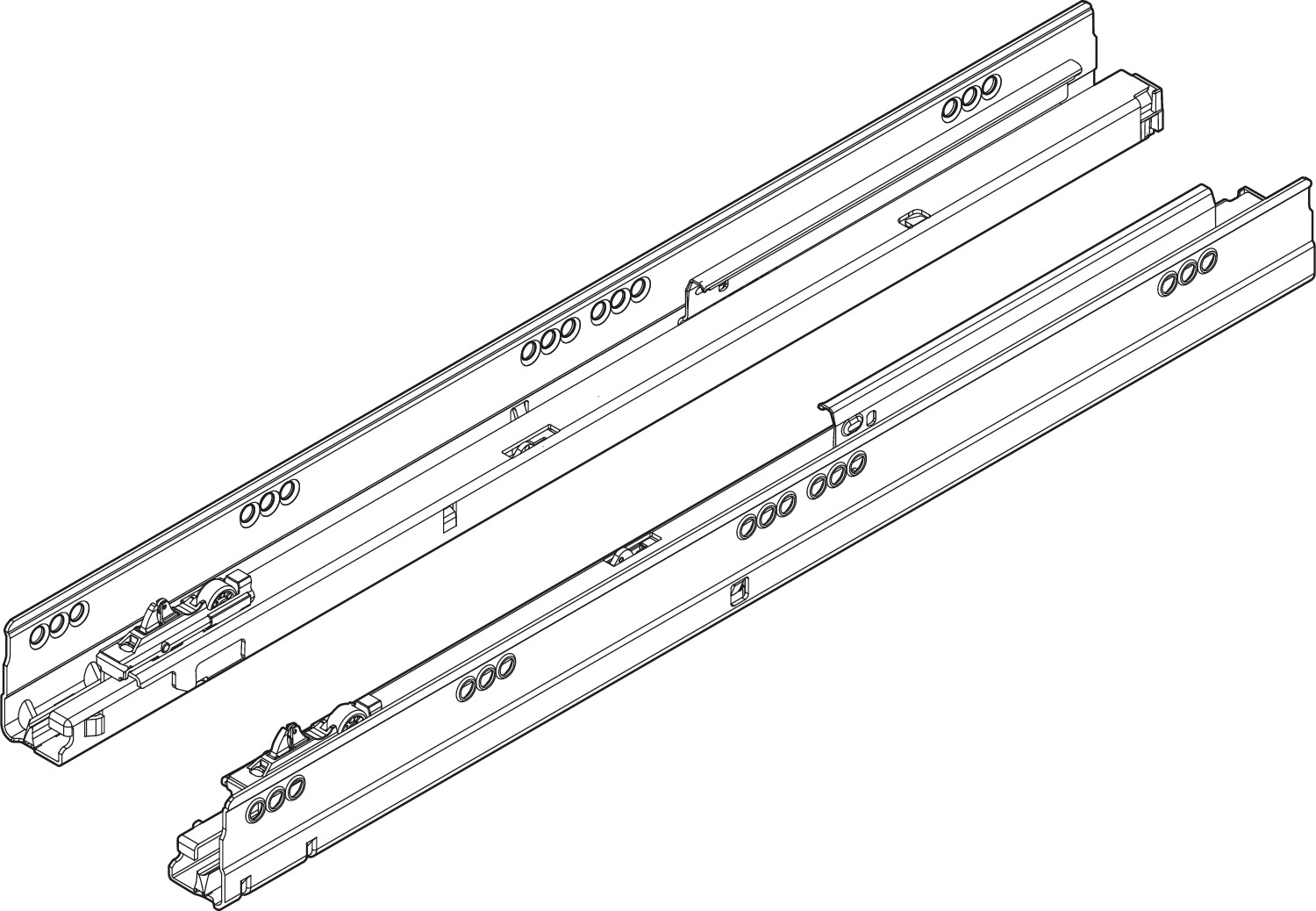 BLUM TANDEMBOX TIP-ON BLUMOTION korpuszsín 450 mm BJ 30 kg