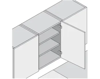 BLUM CLIP standard pánt 100° félig ráütődő csavaros 4.Kép