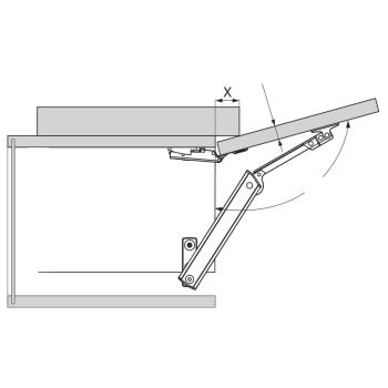 BLUM AVENTOS HK-XS erőhord.TF=800-1800 egyoldalú erőhord. 4.Kép