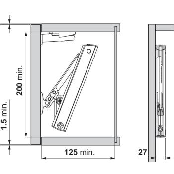 BLUM AVENTOS HK-XS erőhord.TF=800-1800 egyoldalú erőhord. 5.Kép