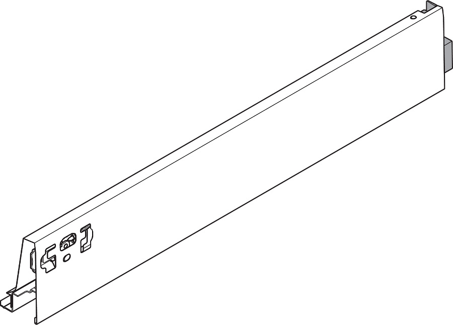 BLUM TANDEMBOX kávaM (83 mm)450 mm jobb R9006 világosszürke