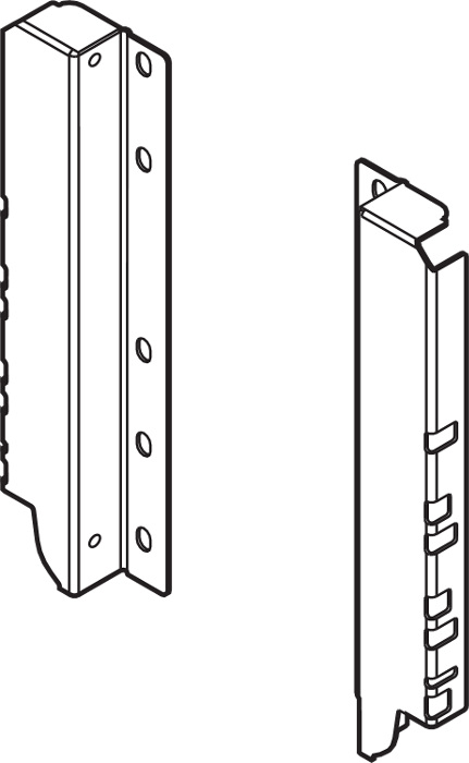 BLUM TANDEMBOX hátfal rögzítő D, B+J R9006 világosszürke