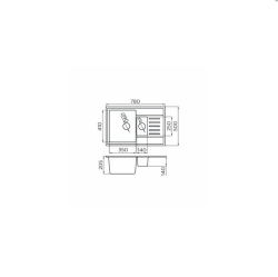 Quadro plus 1.5D fehér mosogató 2.Kép