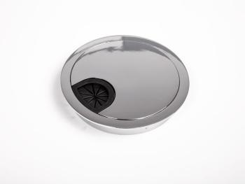 IRODABÚTOR KIEGÉSZÍTŐ  KÁBELKIVEZETŐ  ÁTM: 80mm KRÓM, 30129 1.Kép