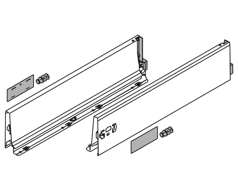 BLUM TANDEMBOX kávaK (115 mm)350 mm J+B Selyemfehér 