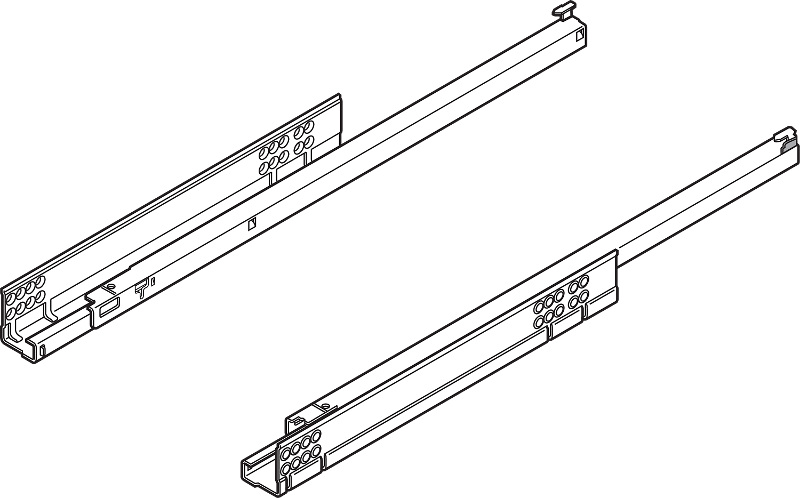 BLUM TANDEM BLUMOTION részl.kih.30 kgkuplunggal szerelendő rejtett vezetősín 650