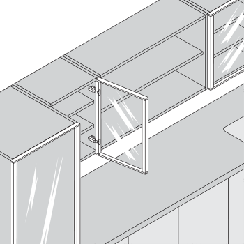 BLUM CLIP top BLUMOTION félig ráütődő alukeretes pánt 95° 2.Kép