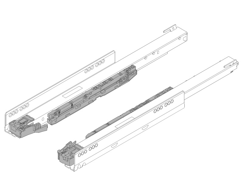 BLUM LEGRABOX korpuszsín BLUMOTION teljes kihúzás 40 kg B+J S550 mm