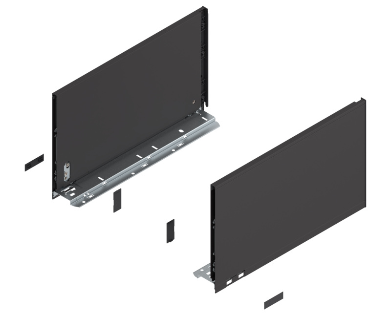 BLUM LEGRABOX káva  F (241 0 mm)  400 mm Terrafekete matt B+J
